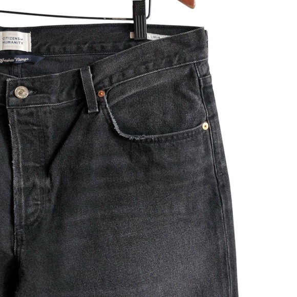 Citizens of Humanity Neve Relaxed Straight Black Jeans Sz 33 Obsidian NWT NEW - Picture 6 of 14